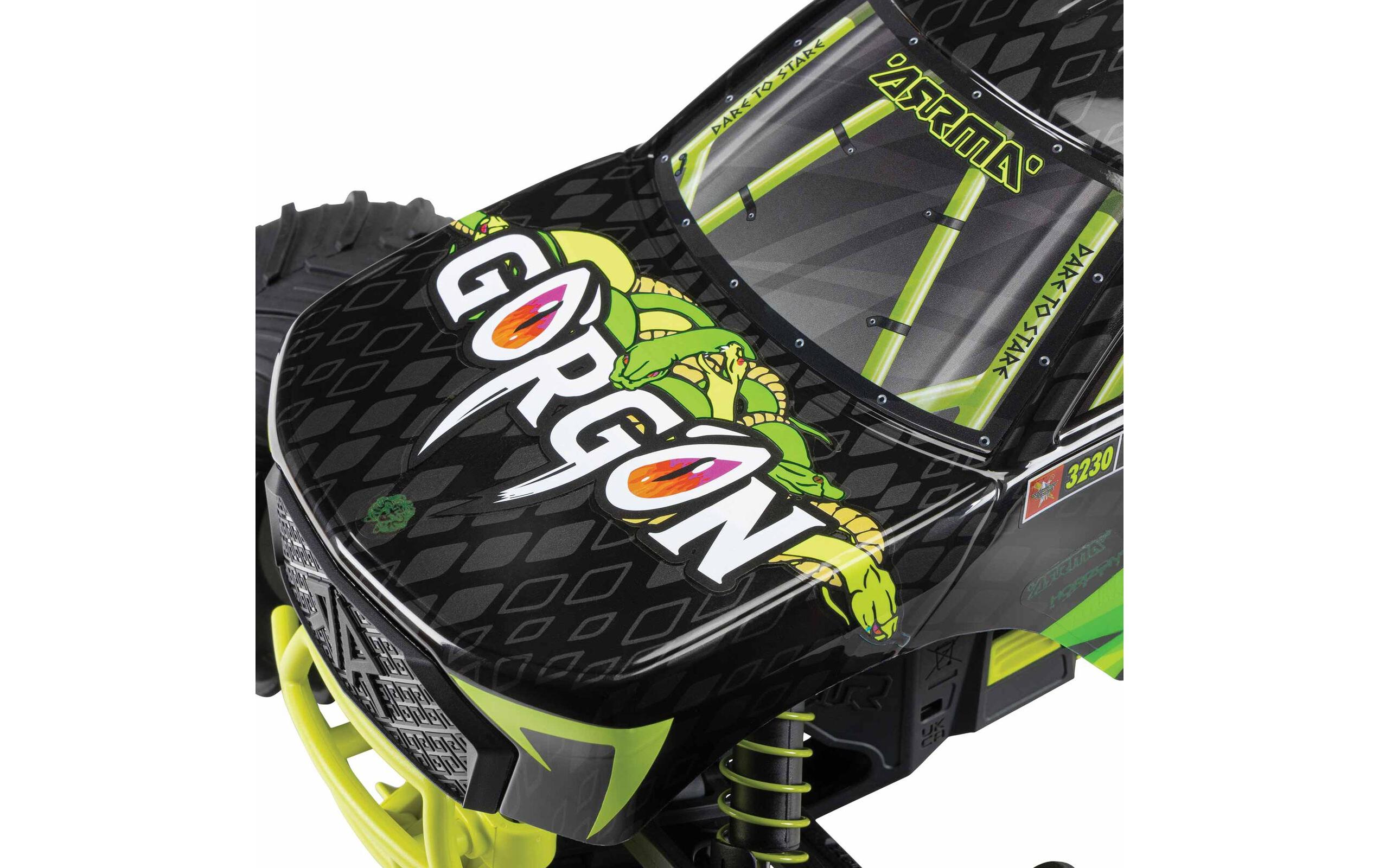 Arrma Monster Truck Gorgon MEGA 550 RWD Gelb, RTR, 1:10
