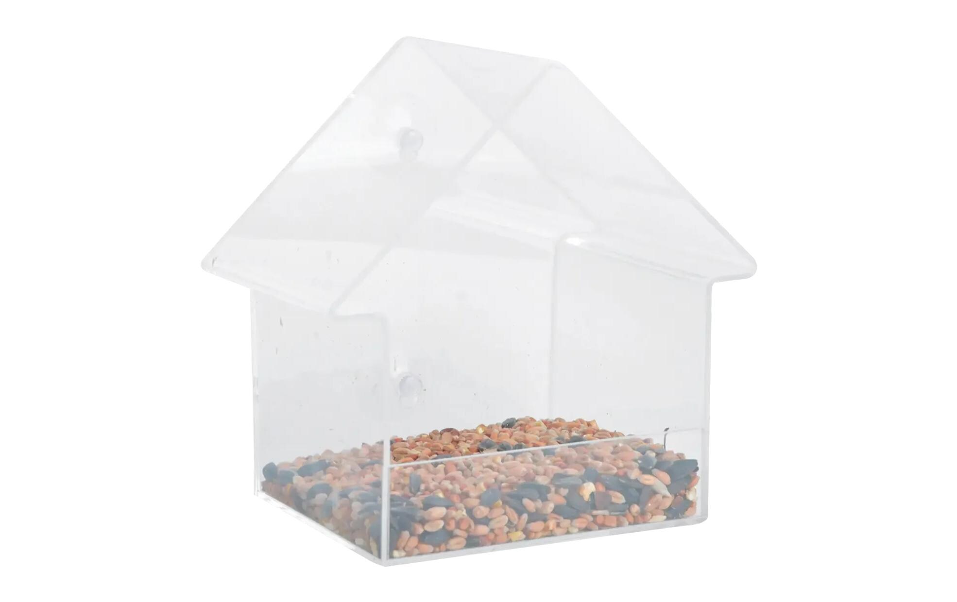 Esschert Design Fenster-Vogelhaus Acryl transparent