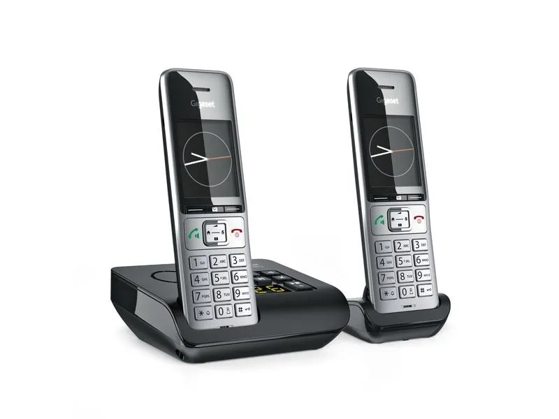 Gigaset Schnurlostelefon Comfort 500A Duo Schwarz/Silber Gigaset Schnurlostelefon Comfort 500A Duo Schwarz/Silber