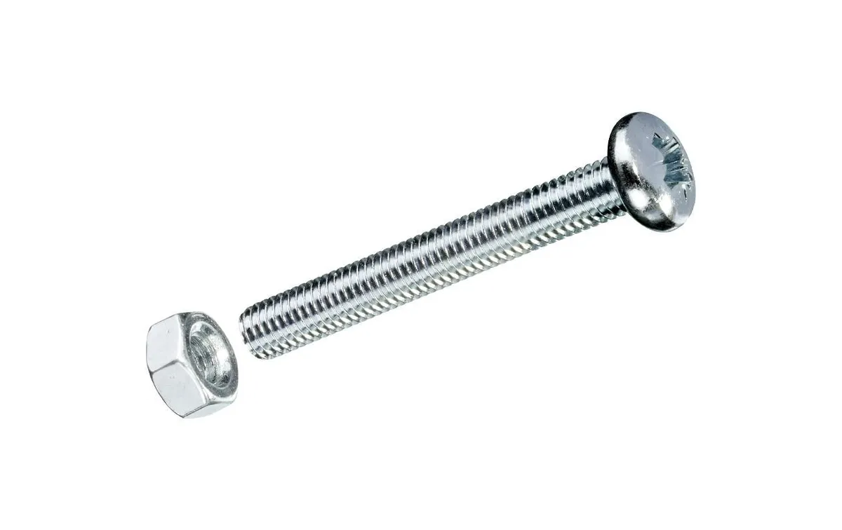 FTM Metrische Schrauben M 6 x 80 mm, mit Muttern, Stahl, 2 Stück FTM Metrische Schrauben M 6 x 80 mm, mit Muttern, Stahl, 2 Stück