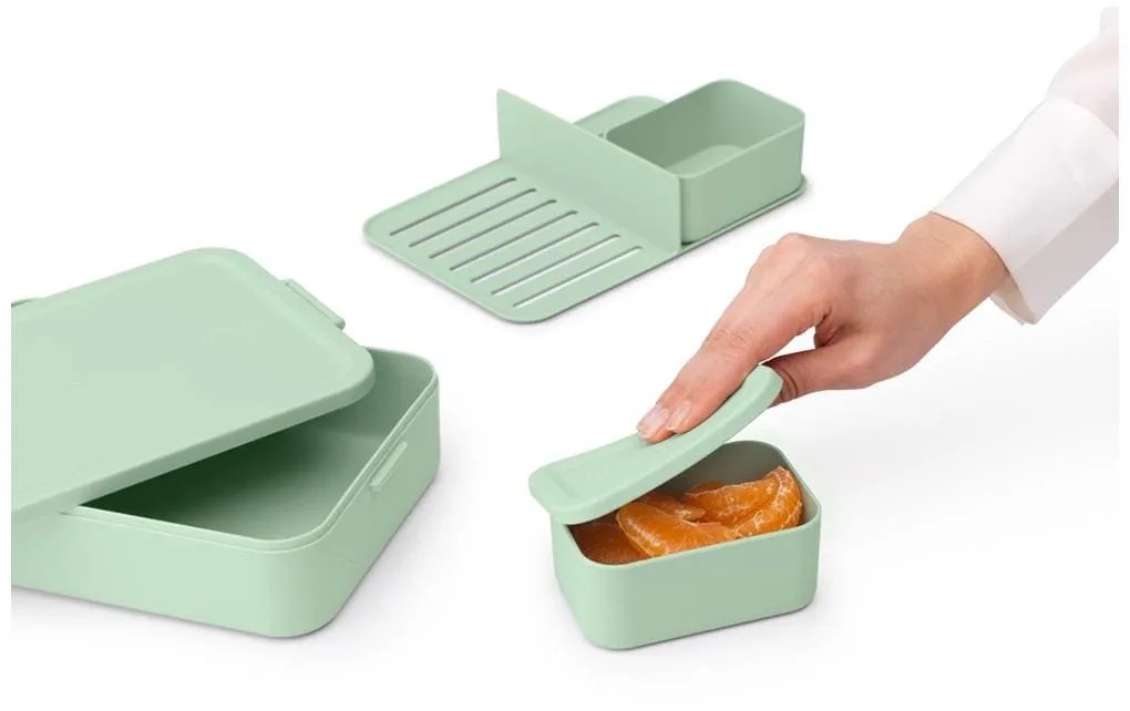 Brabantia Lunchbox Make & Take 25.5 x 16.7 x 6.2 cm, Hellgrün