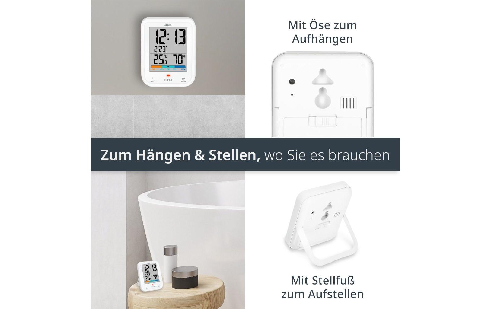 ADE Wetterstation Thermo-Hygrometer Weiss