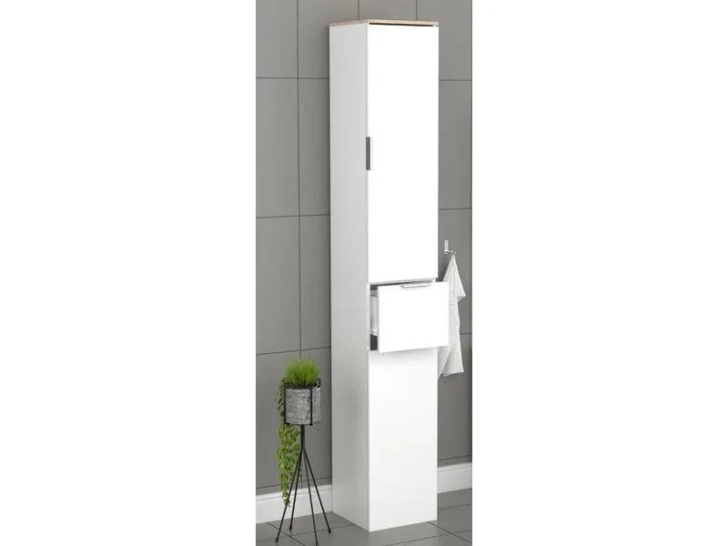 VCM Badezimmerregal Donali 30 x 190 cm, Weiss VCM Badezimmerregal Donali 30 x 190 cm, Weiss