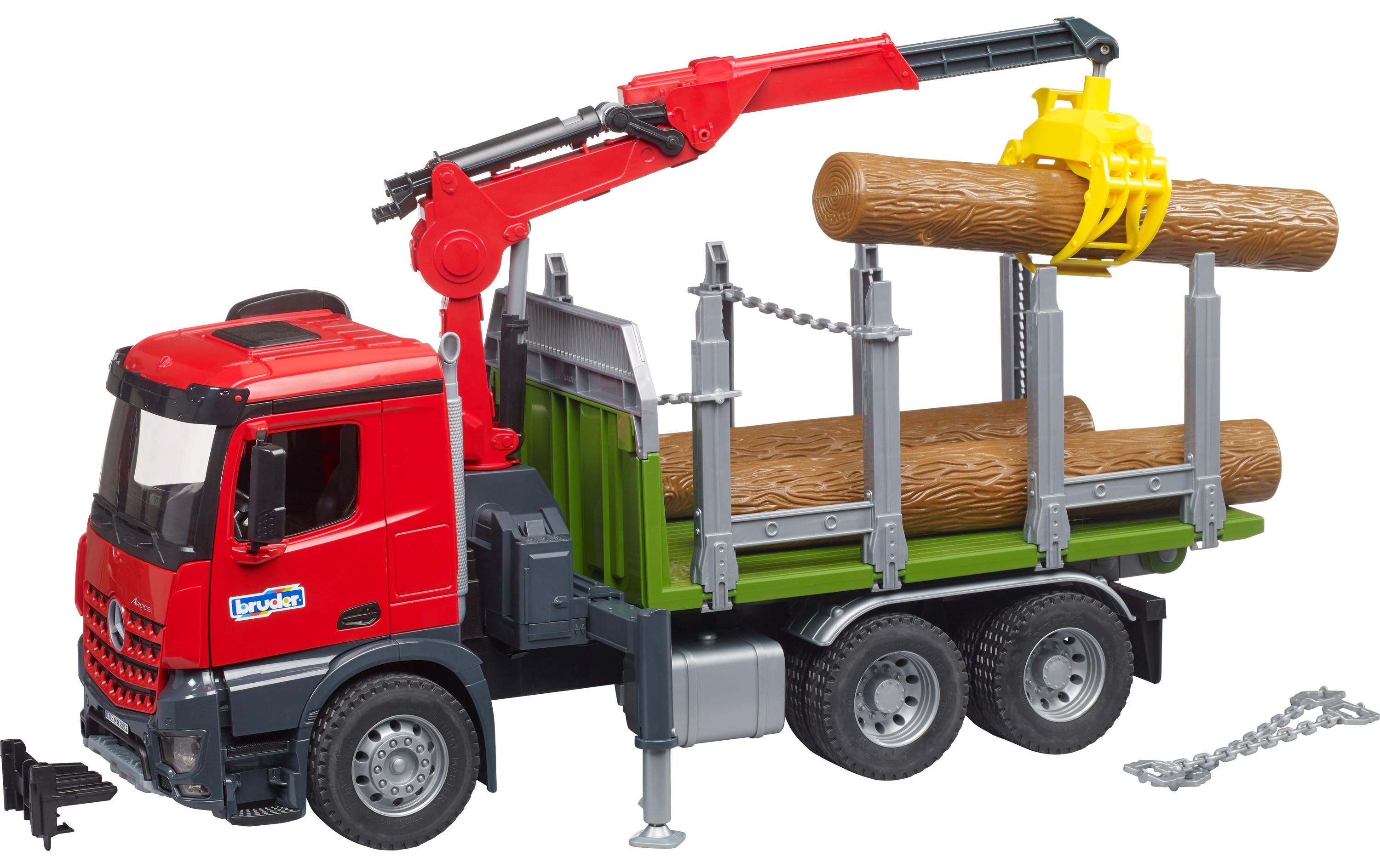 Bruder Spielwaren Arocs Holztransport-LKW