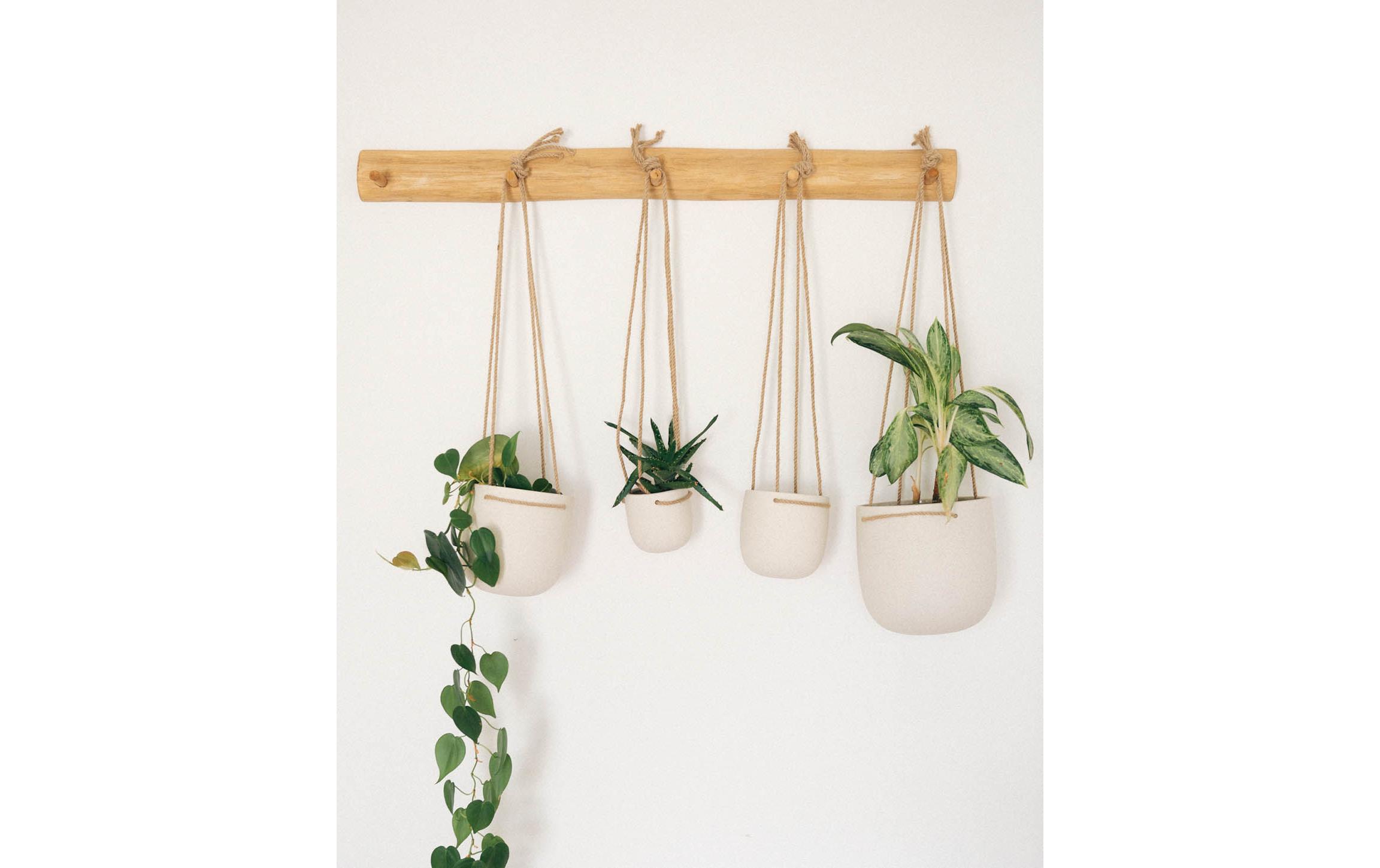 Esmée Blumentopf zum Hängen 9 cm, Beige