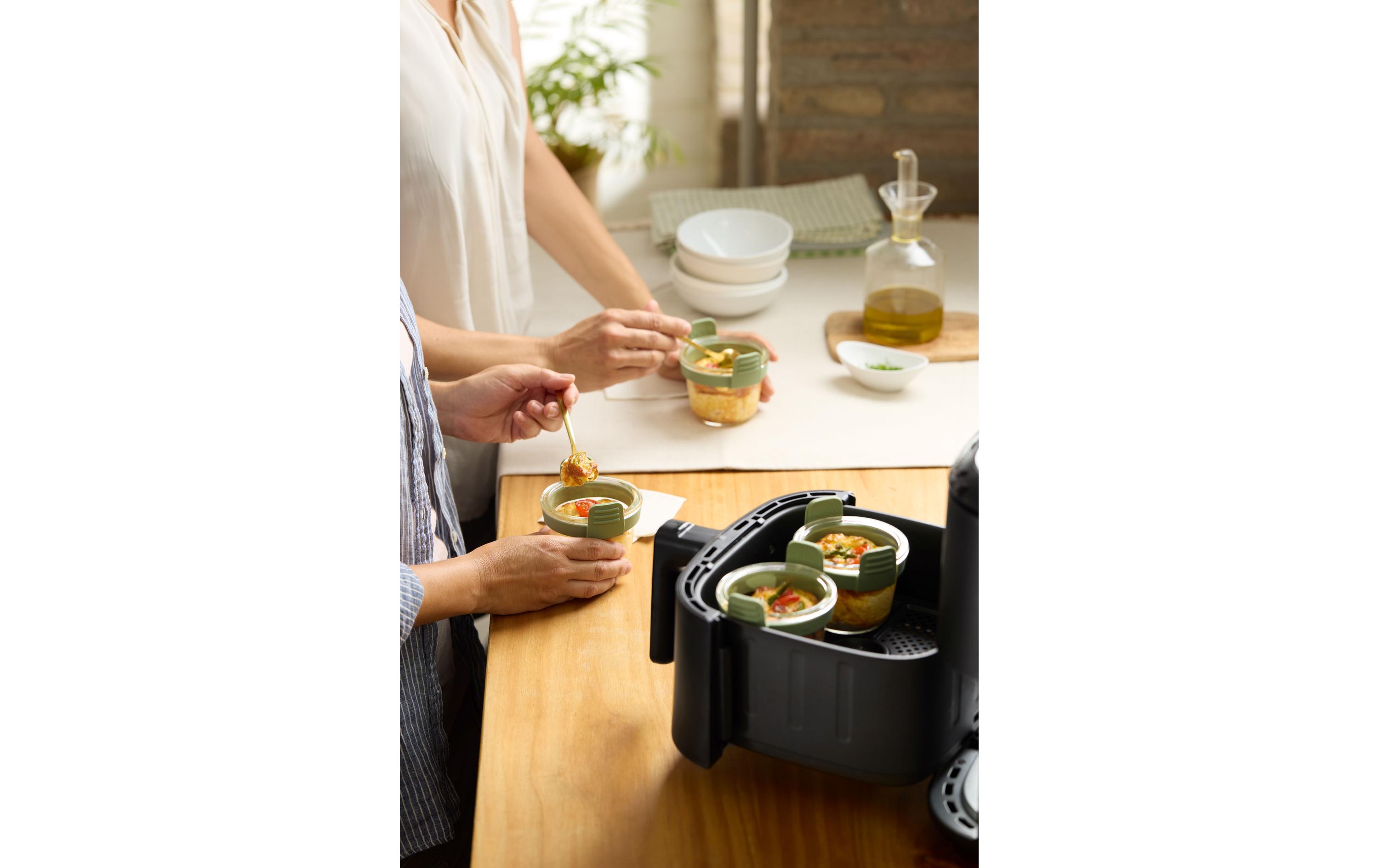 Lékué Backeinsatz Glasbehälter Mini Cups, 4 Stück