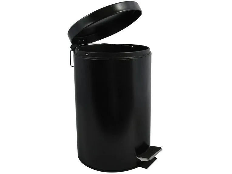 MSV Treteimer 12 l, Schwarz matt/Schwarz