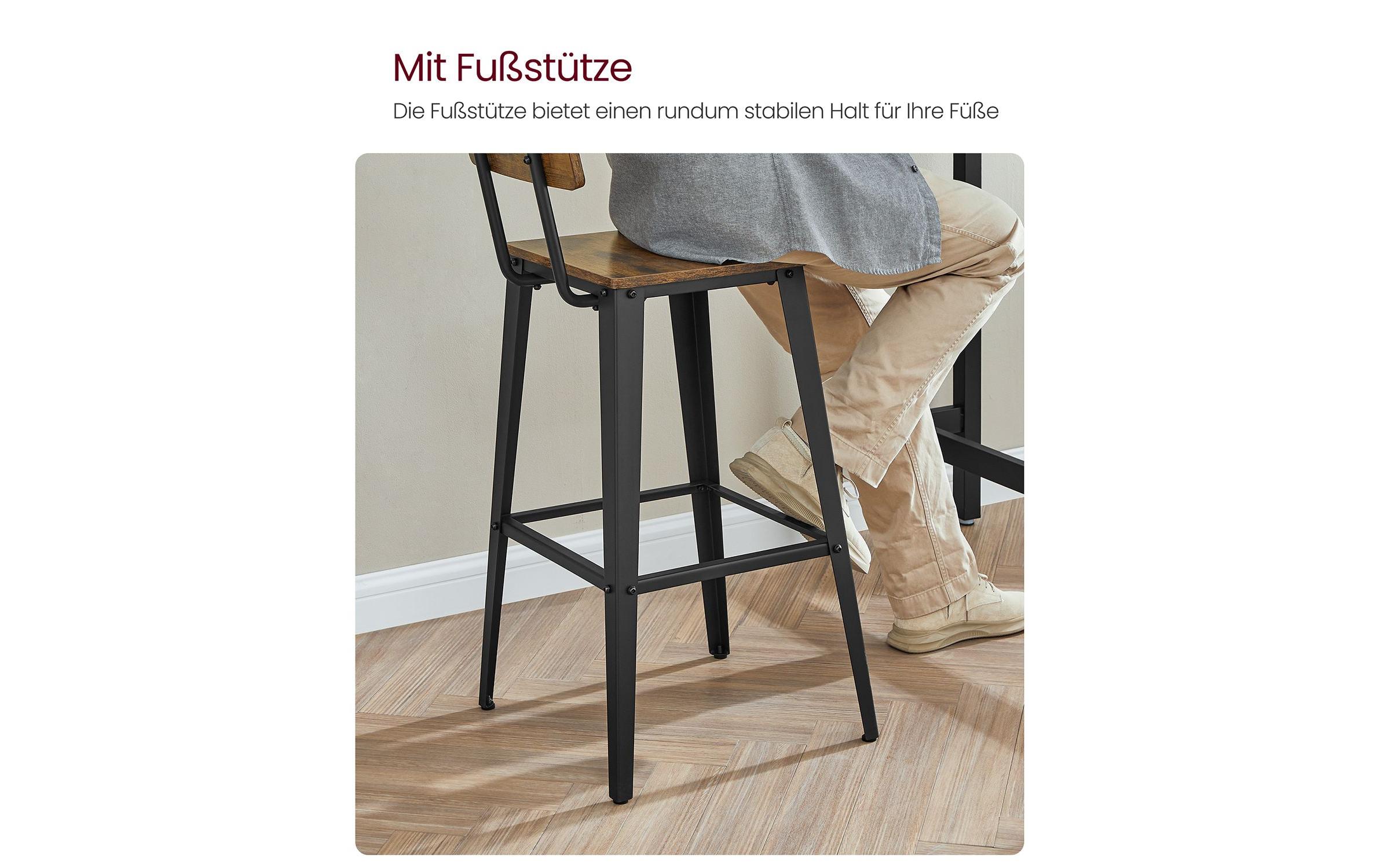 VASAGLE Barhocker 45.4 x 45.4 x 102.2 cm, 2er Set