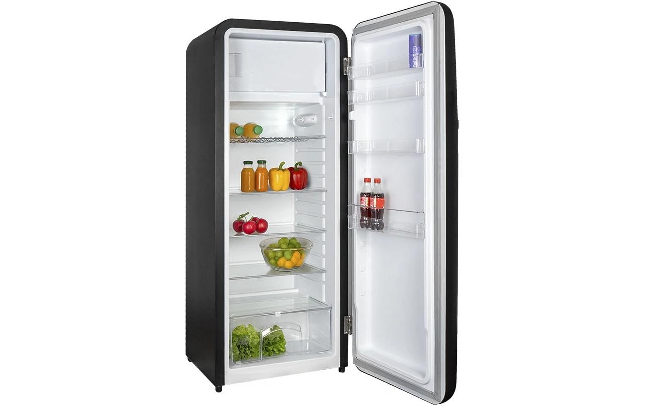 Kibernetik Retro Kühlschrank KSG260 Rechts, Schwarz