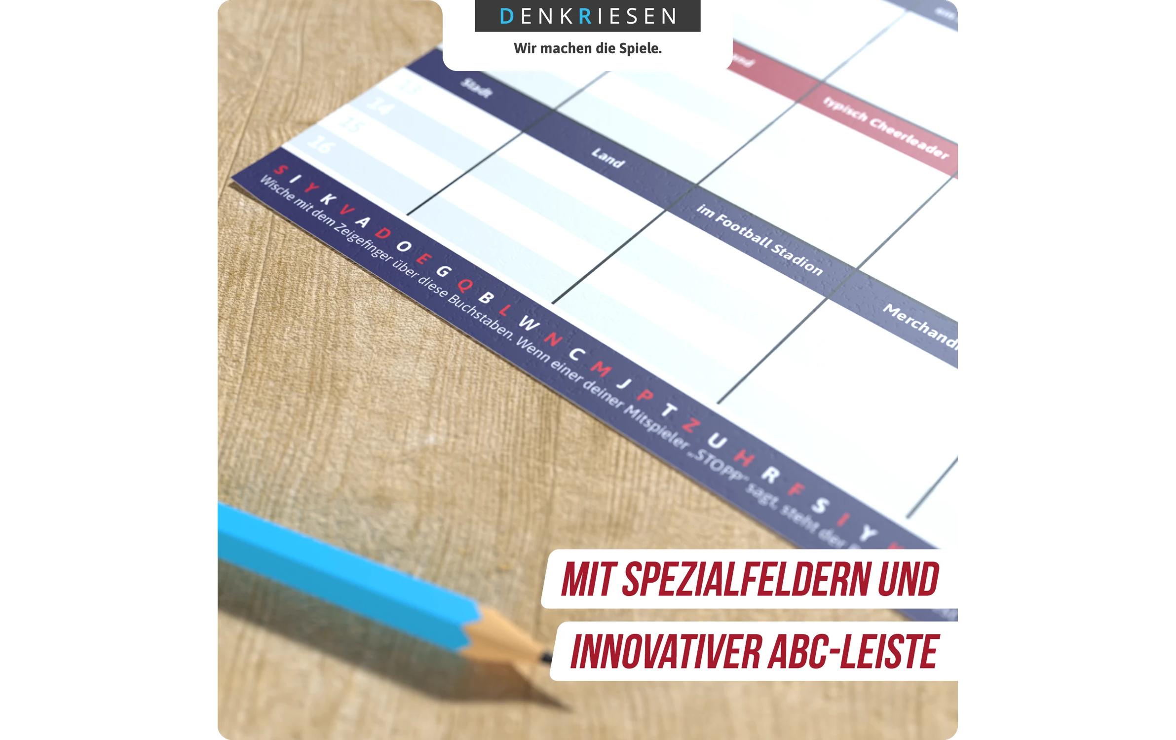 Denkriesen Familienspiel Stadt Land Vollpfosten Football Edition -DE-
