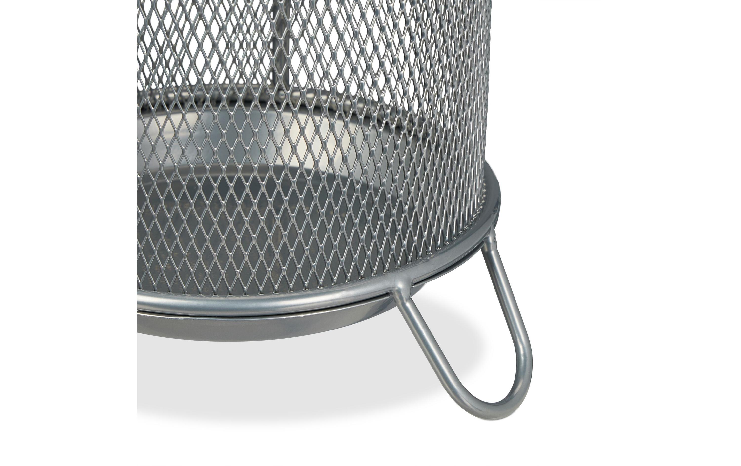 relaxdays Schirmständer rund Silber