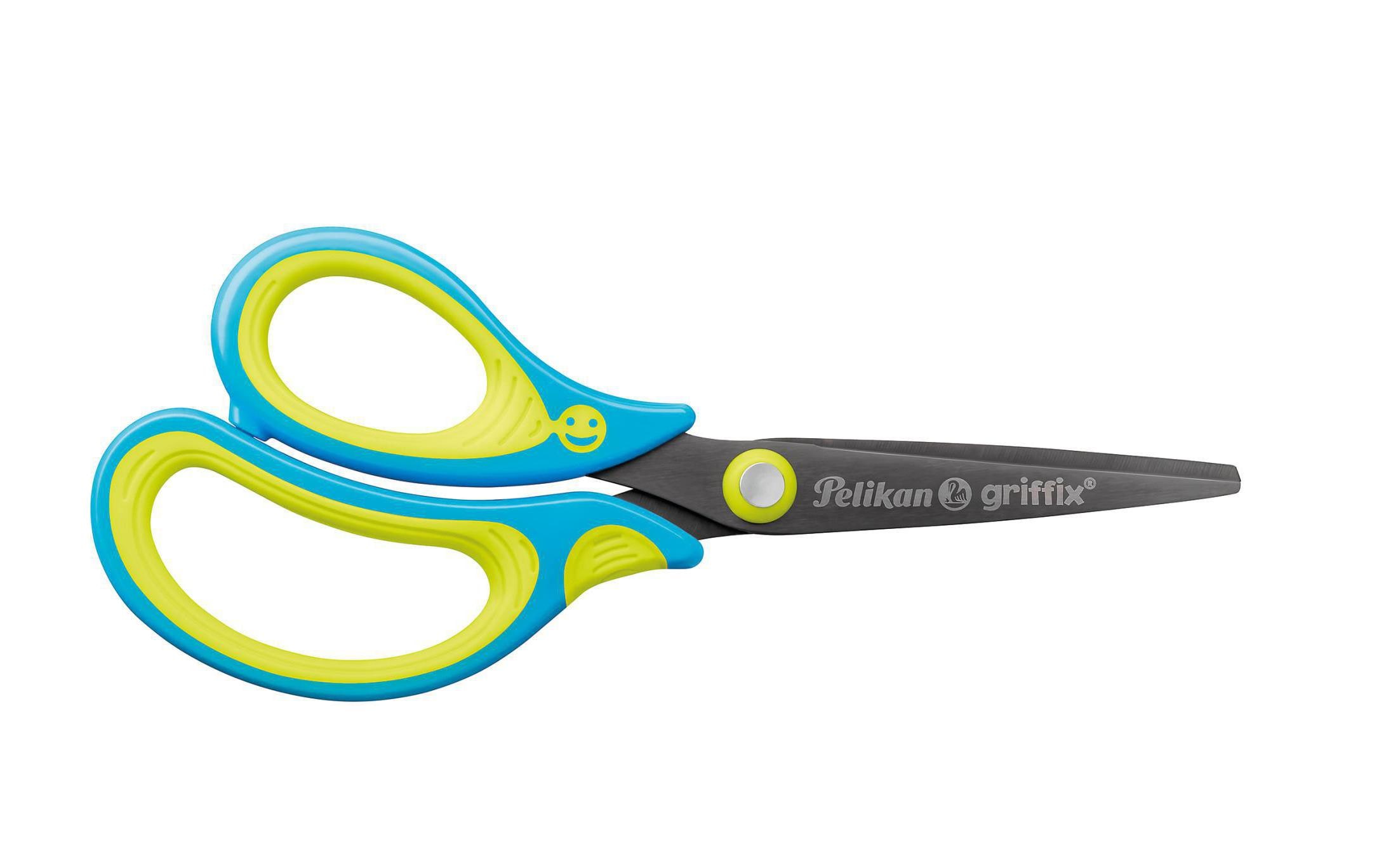 Pelikan Kinderschere griffix Blau, Grün, für Linkshänder