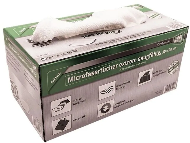 CPC Mikrofasertuch, 30 × 30 cm, Spenderkarton mit 50 Stück CPC Mikrofasertuch, 30 × 30 cm, Spenderkarton mit 50 Stück