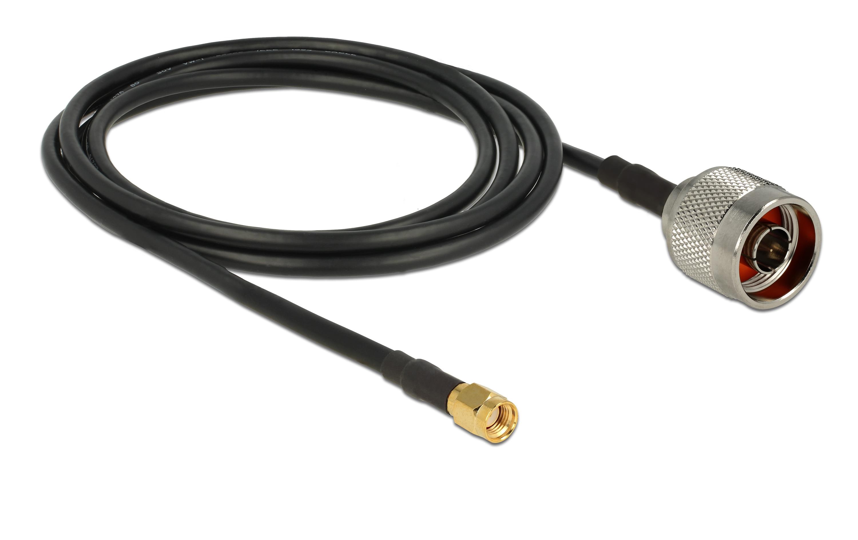 Delock Antennenkabel N-Type zu RP-SMA, 2 m Delock Antennenkabel N-Type zu RP-SMA, 2 m
