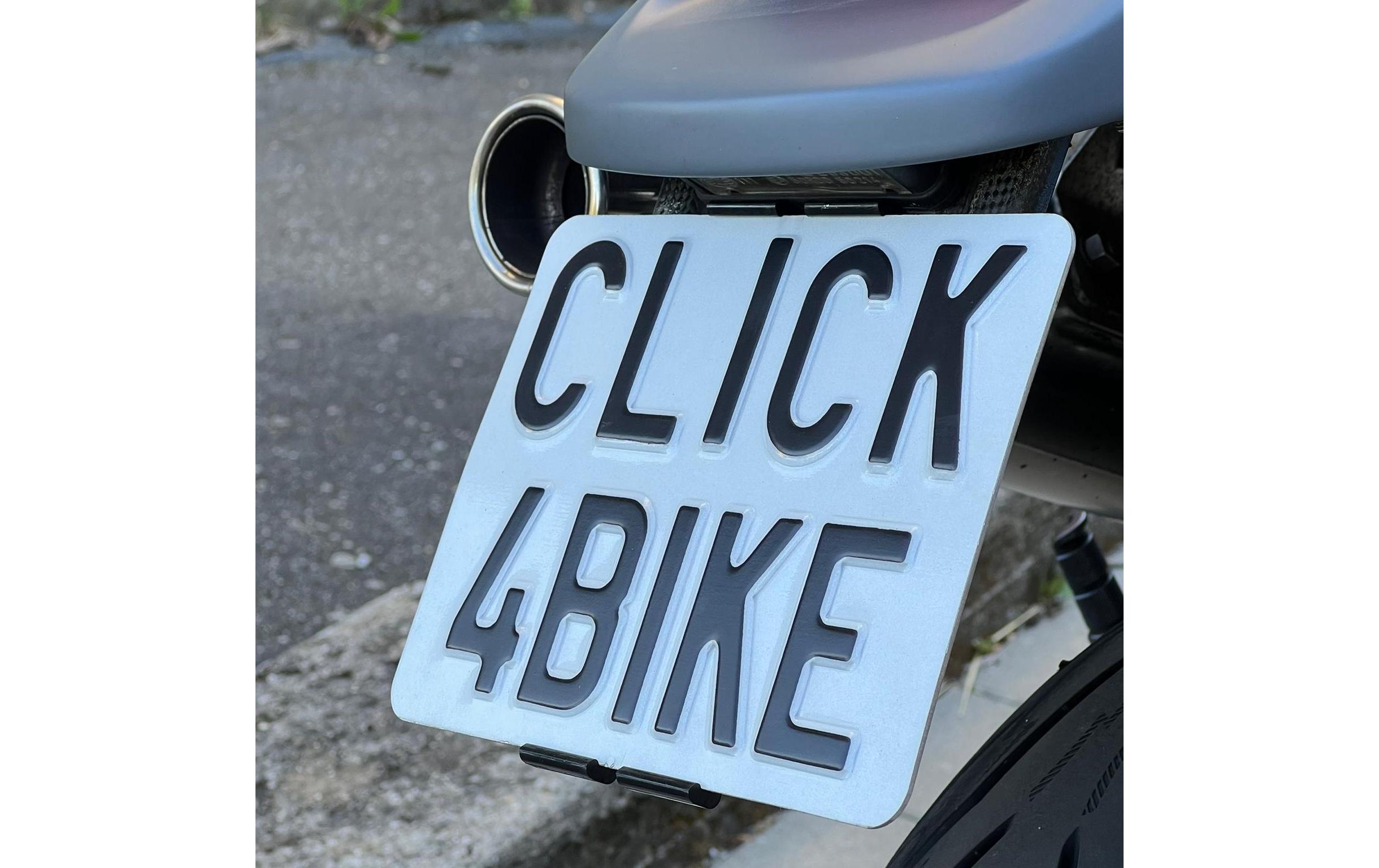 21CARS Kennzeichenhalter Klick Motorrad, Schwarz