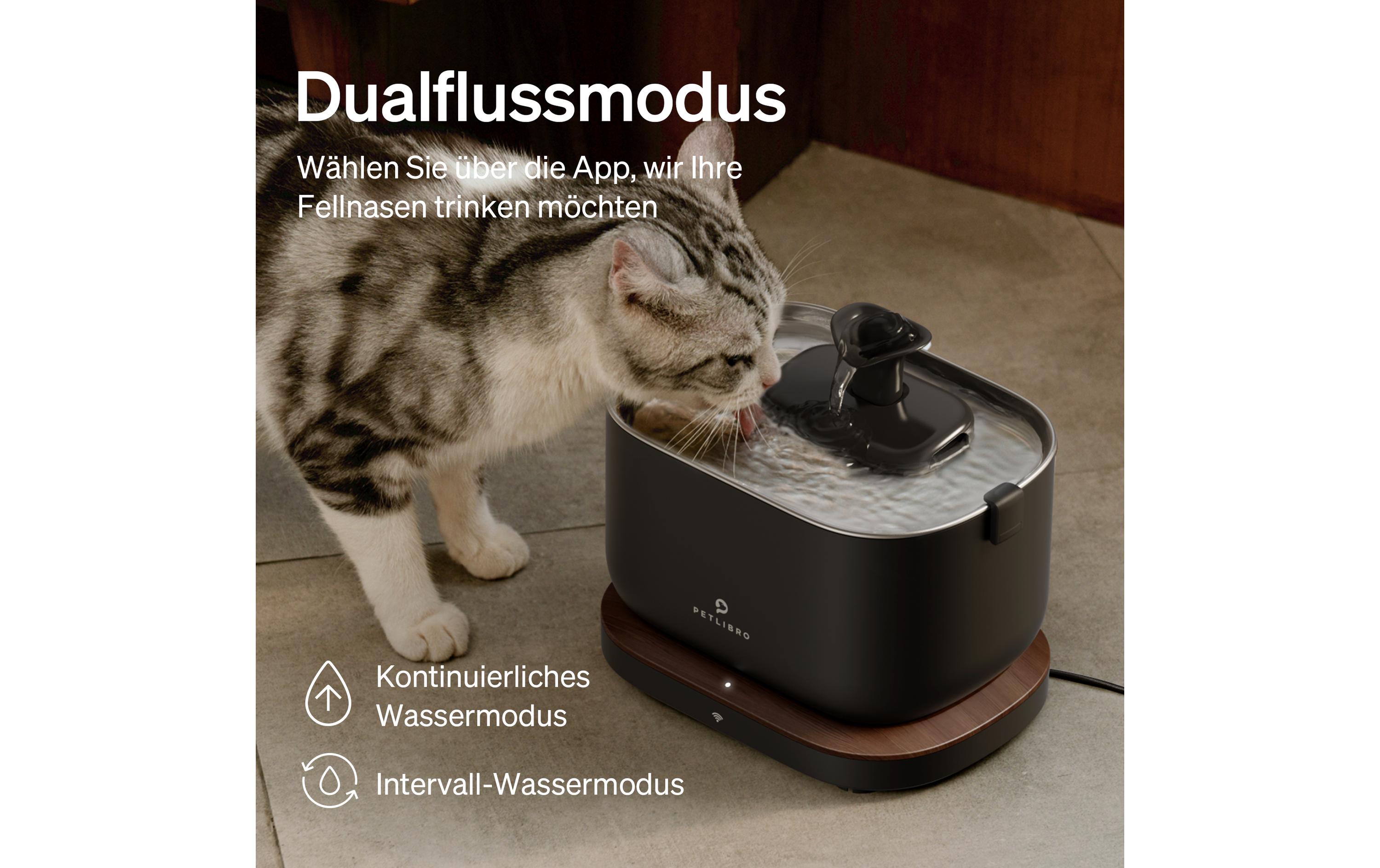 Petlibro Dockstream intelligenter Katzenbrunnen Schwarz