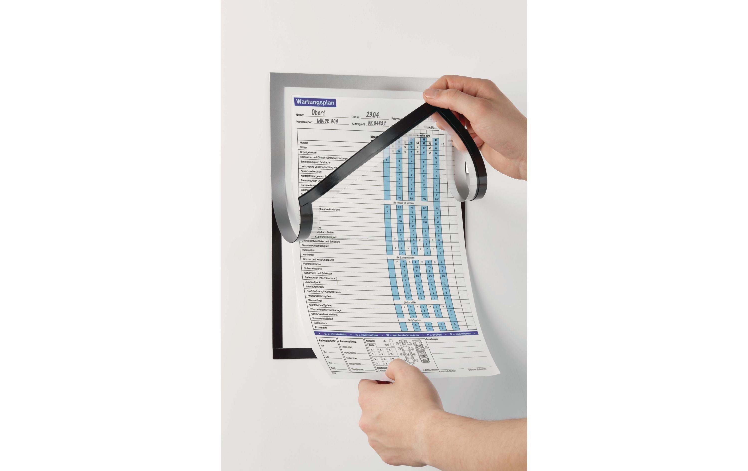 DURABLE Präsentationsrahmen Duraframe Magnetic Note A4 Silber DURABLE Präsentationsrahmen Duraframe Magnetic Note A4 Silber