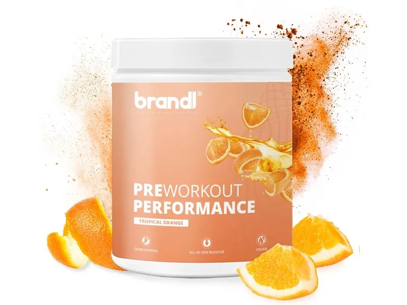 Brandl-Nutrition Pre-Workout Booster All-in-One ohne Koffein Orange 500 g Brandl-Nutrition Pre-Workout Booster All-in-One ohne Koffein Orange 500 g