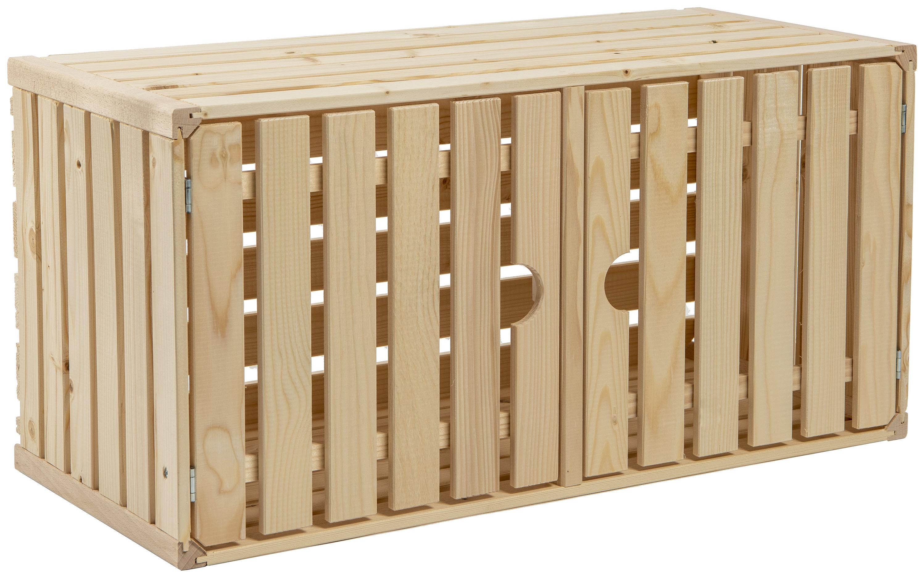 Holz Zollhaus Holzharasse A 70 x 35 cm, mit Tür schweizer Holz