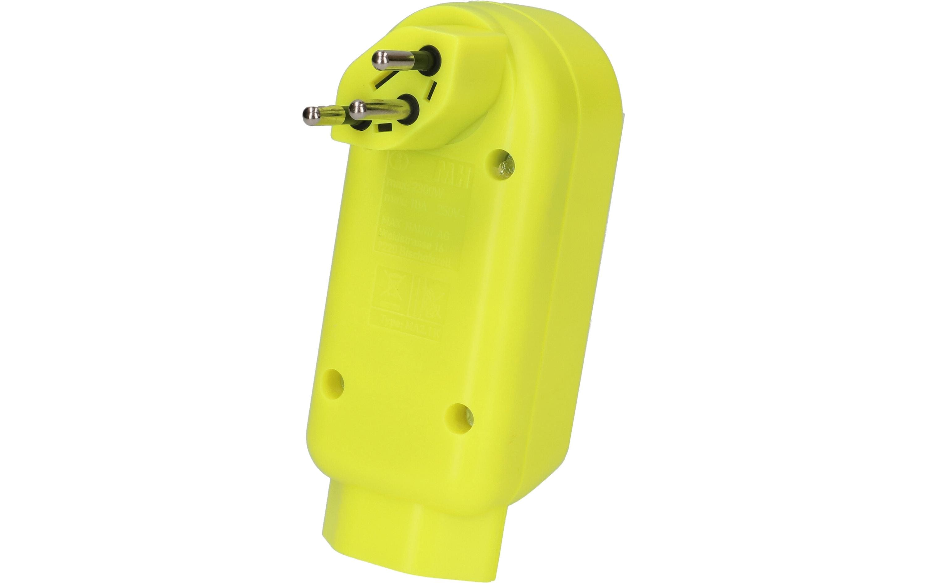 Max Hauri Abzweigstecker ADAPT 2+1x Typ 13 FI-Gelb drehbar BS 2