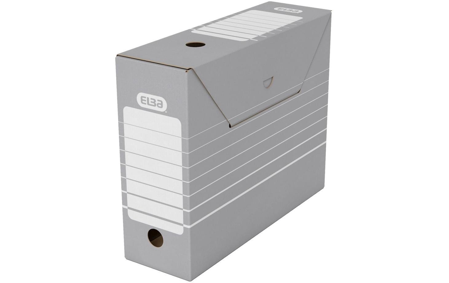 Elba Archivschachtel Tric A4 Grau/Weiss