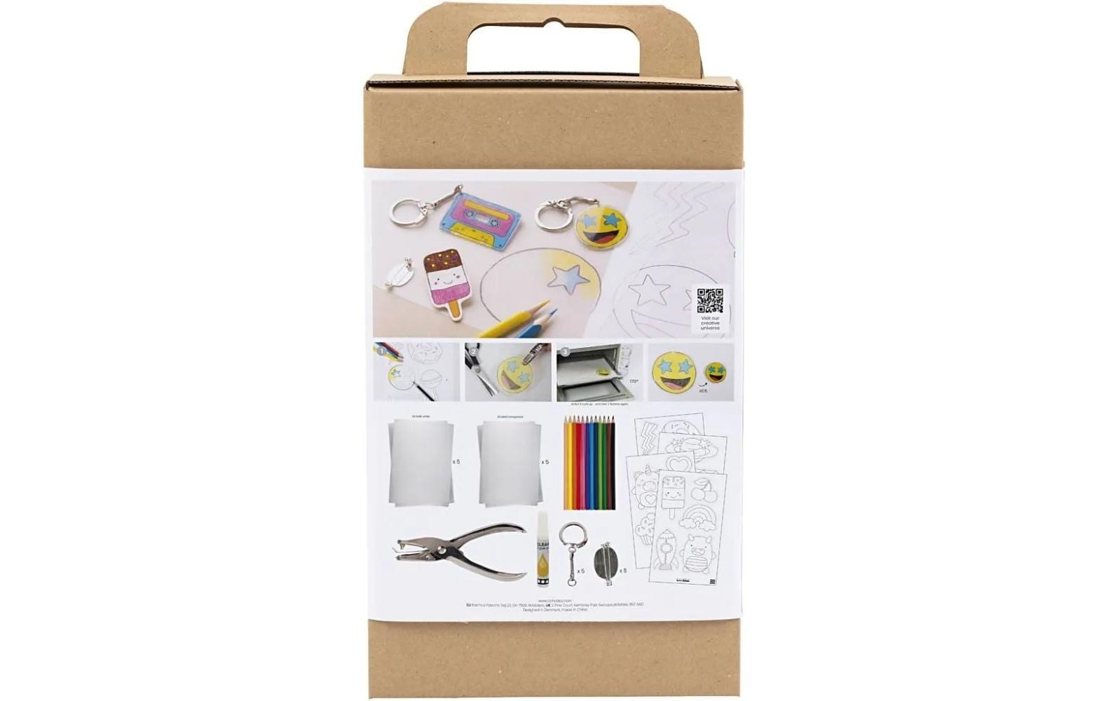 Creativ Company Bastelset Plastikschrumpf Schlüsselbänder