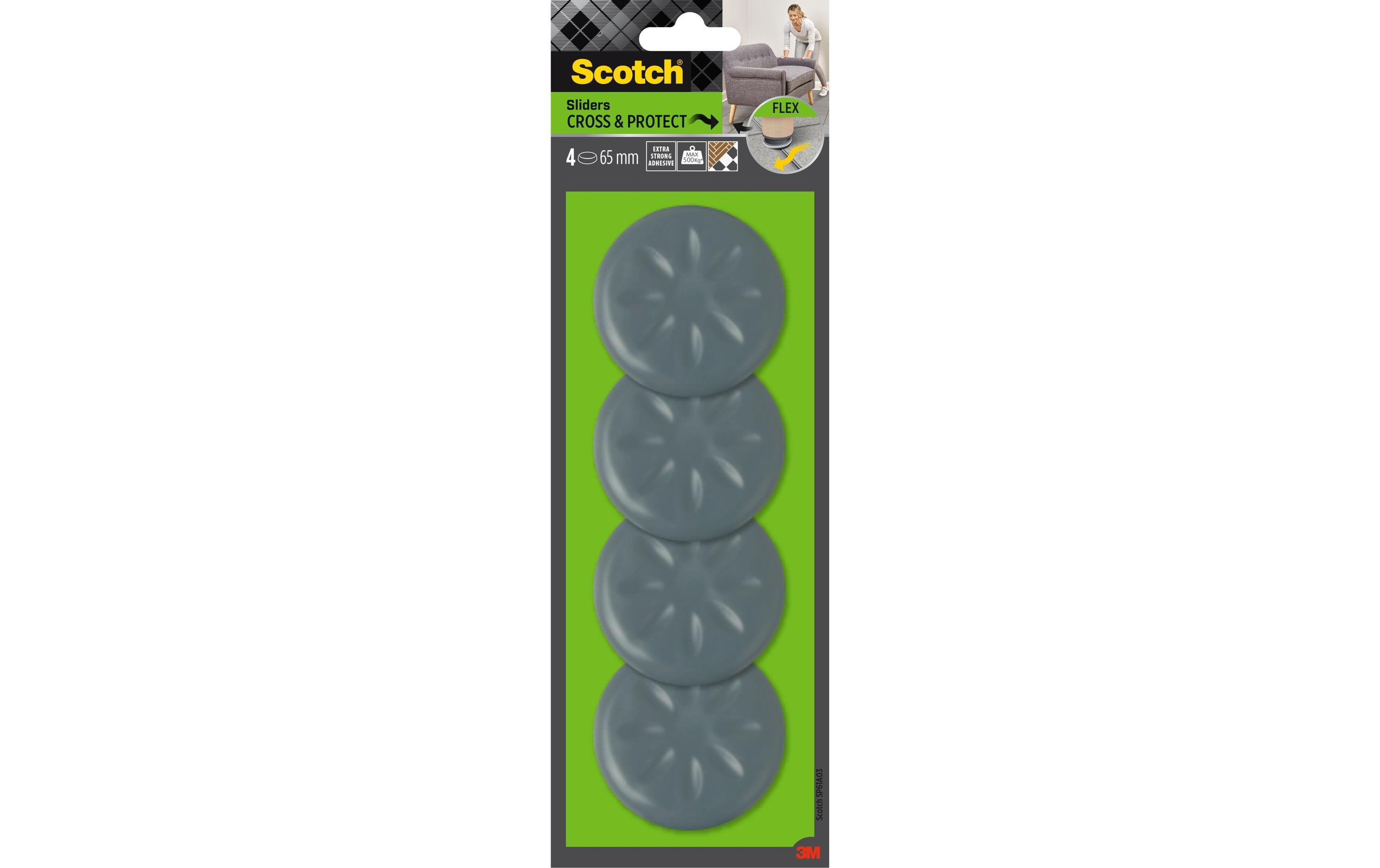 3M Möbelgleiter Flexibal, Ø 65 mm, Grau, 4er Pack 3M Möbelgleiter Flexibal, Ø 65 mm, Grau, 4er Pack