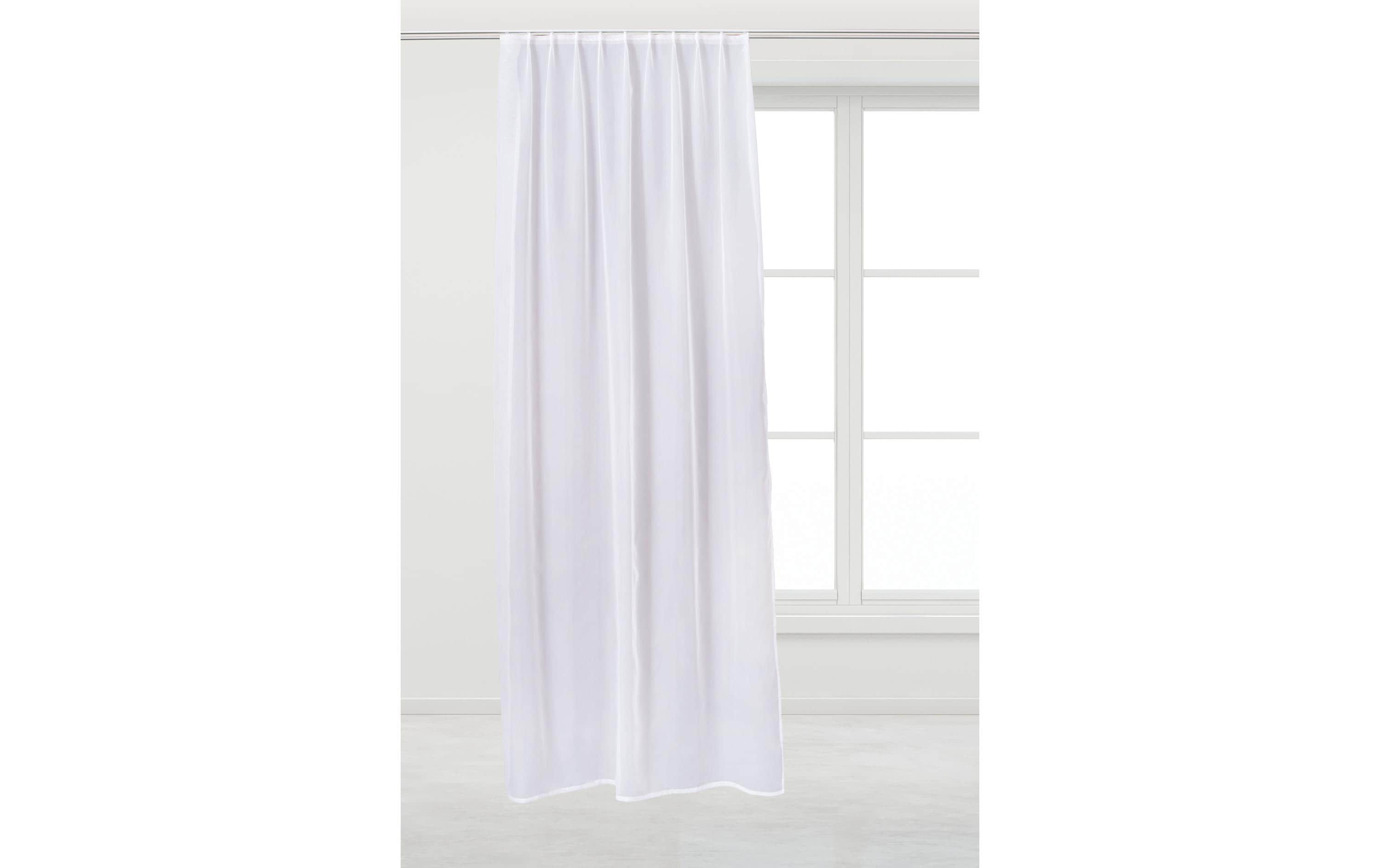 Casa Leon Tagvorhang Voile 150 cm x 290 cm, Weiss