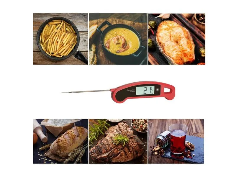 TFA Dostmann Einstichthermometer THERMO JACK GOURMET, Rot