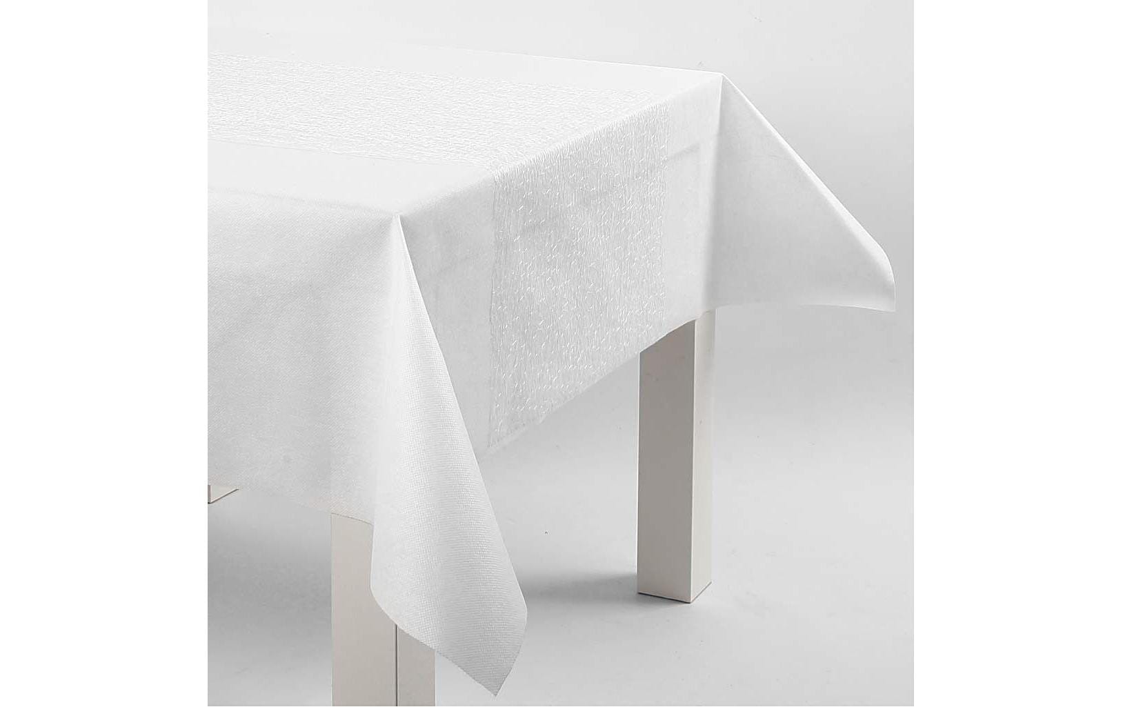 Creativ Company Tischläufer 30 cm x 10 m, Weiss