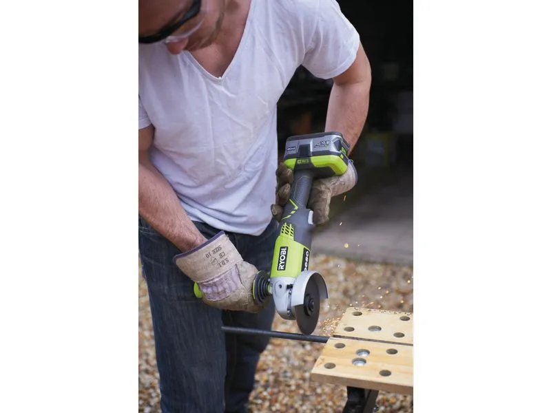 RYOBI Akku-Winkelschleifer R180AG-0, Solo, Ø 115 mm RYOBI Akku-Winkelschleifer R180AG-0, Solo, Ø 115 mm