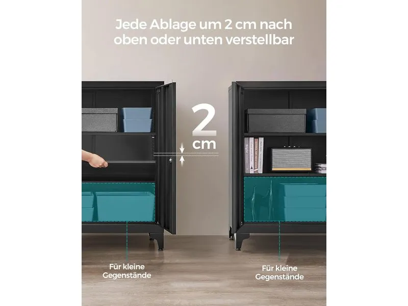 Songmics Aktenschrank 80 x 40 x 90 cm