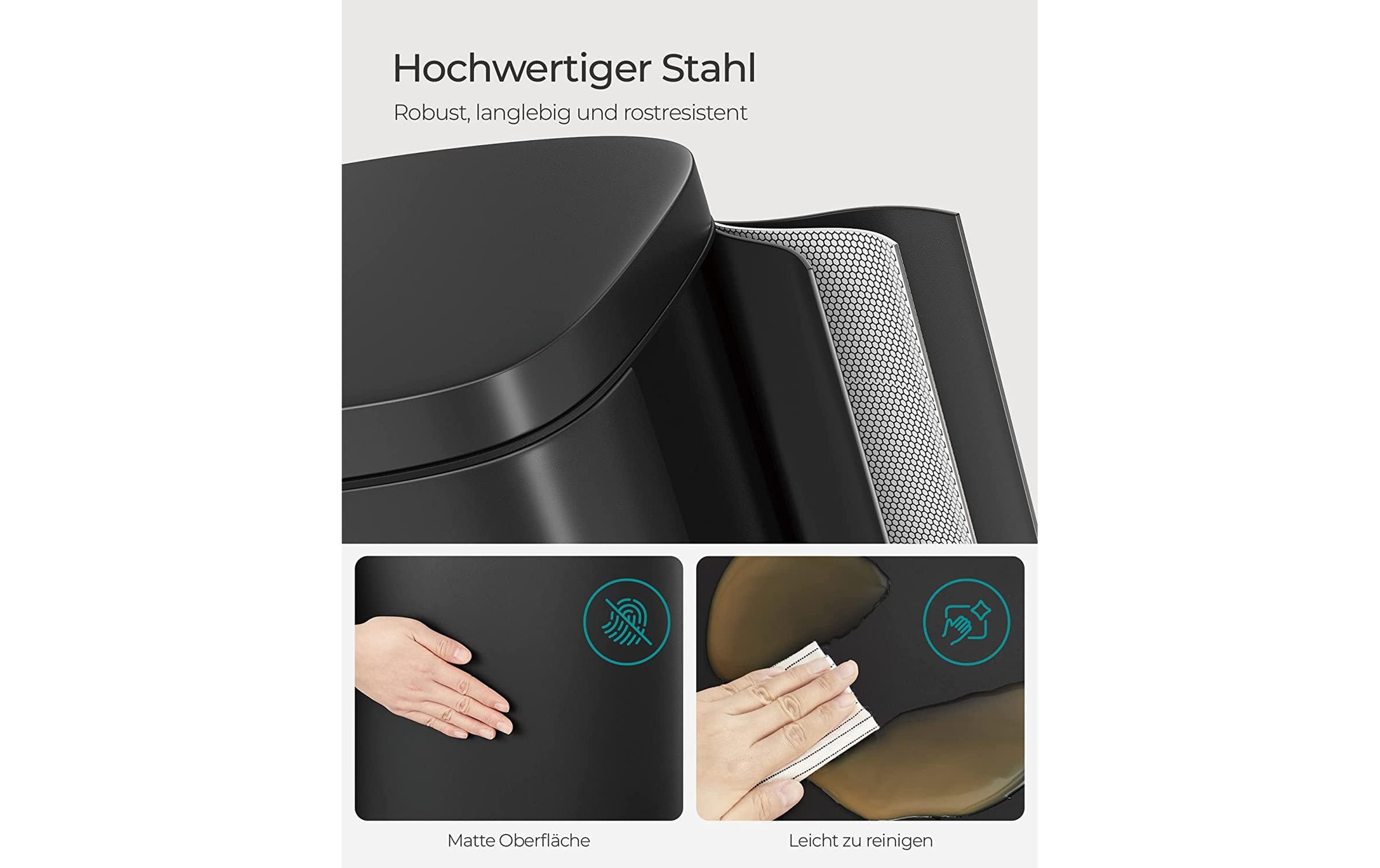 Songmics Abfalleimer 30 l, Grau