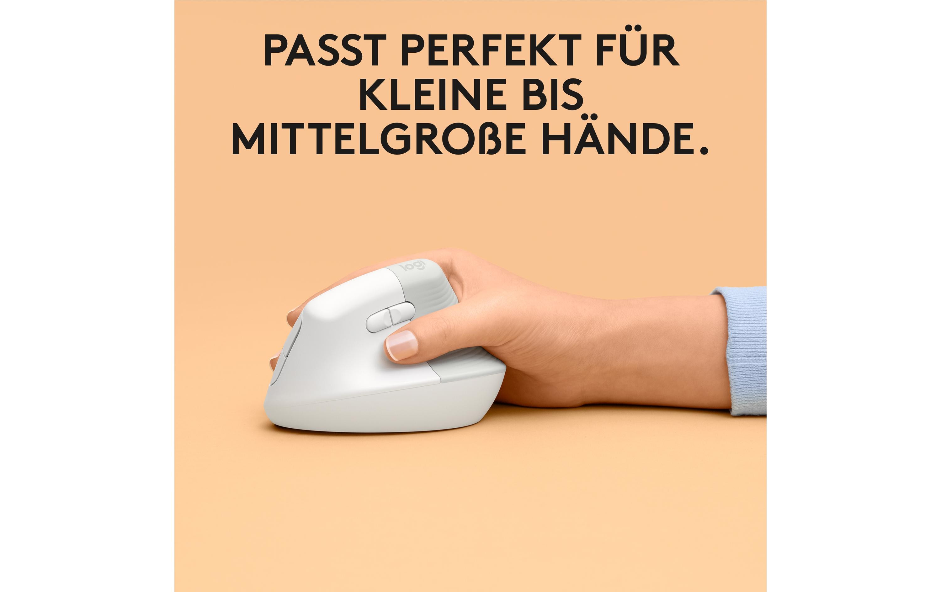 Logitech Ergonomische Maus Lift for Mac off-white