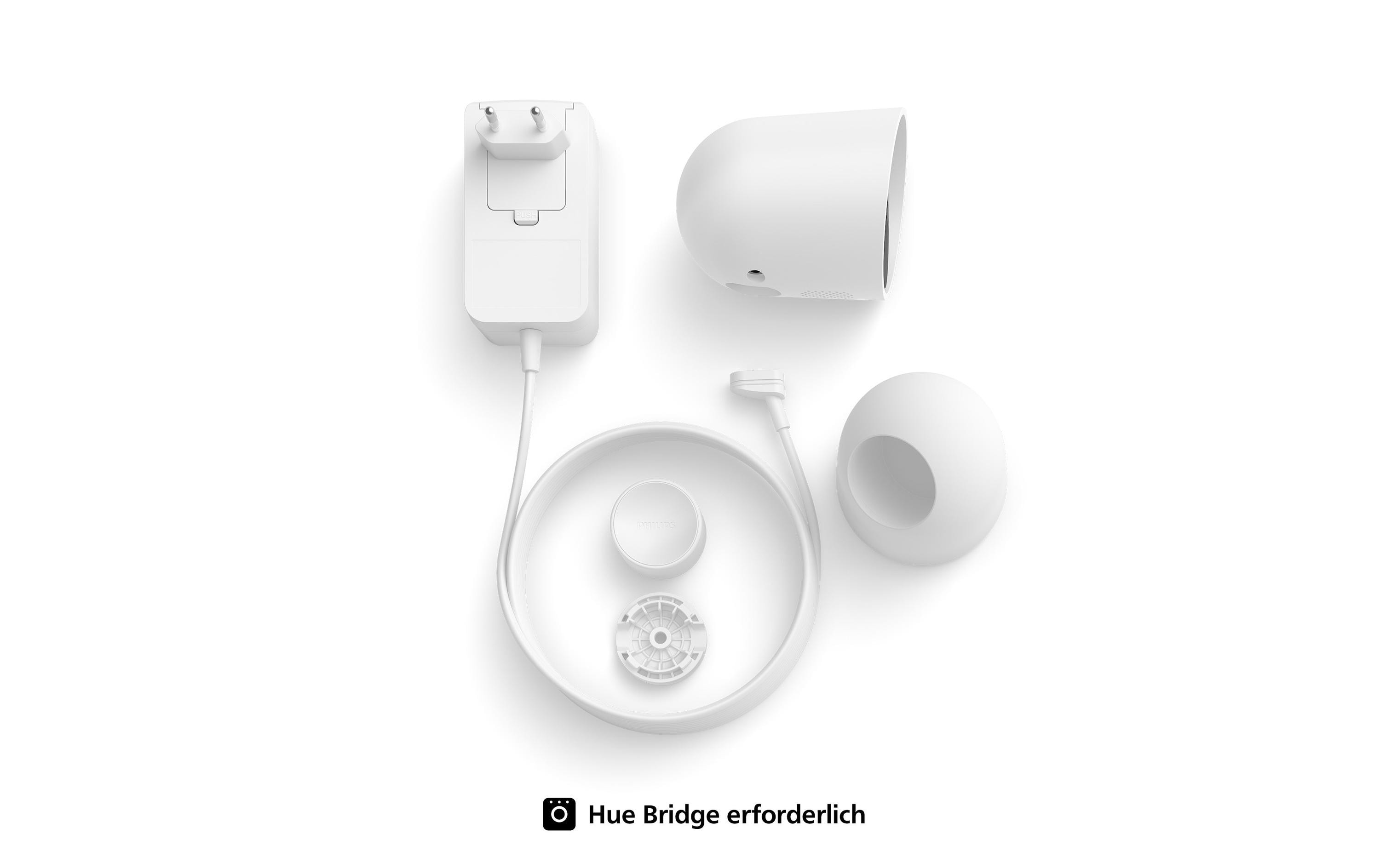 Philips Hue Secure kabelgebundene Kamera mit Standfuss Weiss Philips Hue Secure kabelgebundene Kamera mit Standfuss Weiss