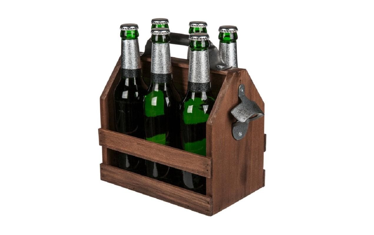 Partyartikel Partyaccessoire Flaschenhalter aus Holz