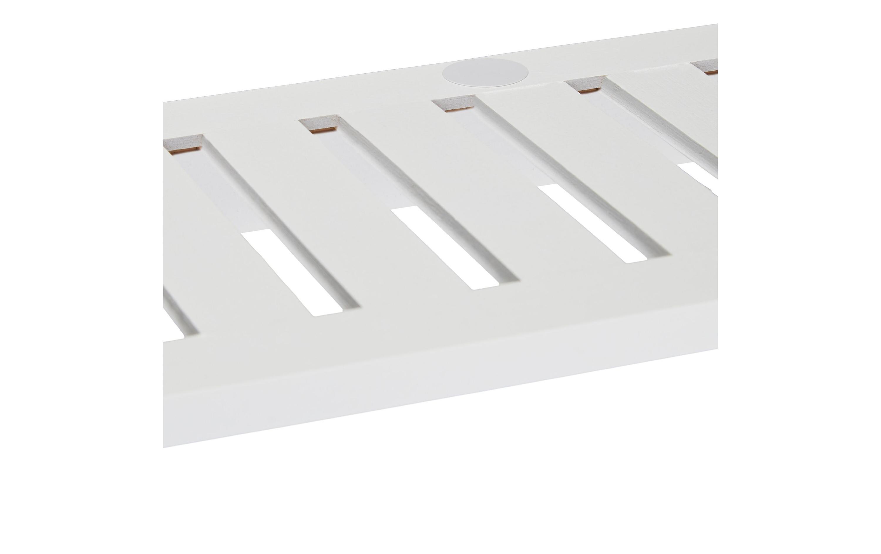 relaxdays Wandgarderobe mit Ablage 6 Haken, Weiss