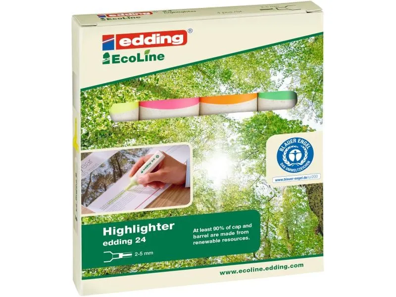 edding Textmarker 24 EcoLine 4 Stück edding Textmarker 24 EcoLine 4 Stück