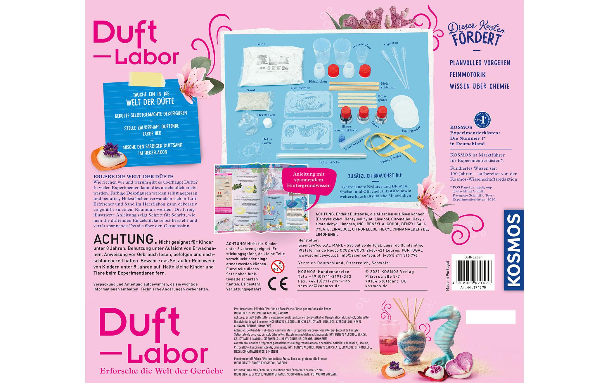Kosmos Experimentierkasten Duft-Labor Kosmos Experimentierkasten Duft-Labor