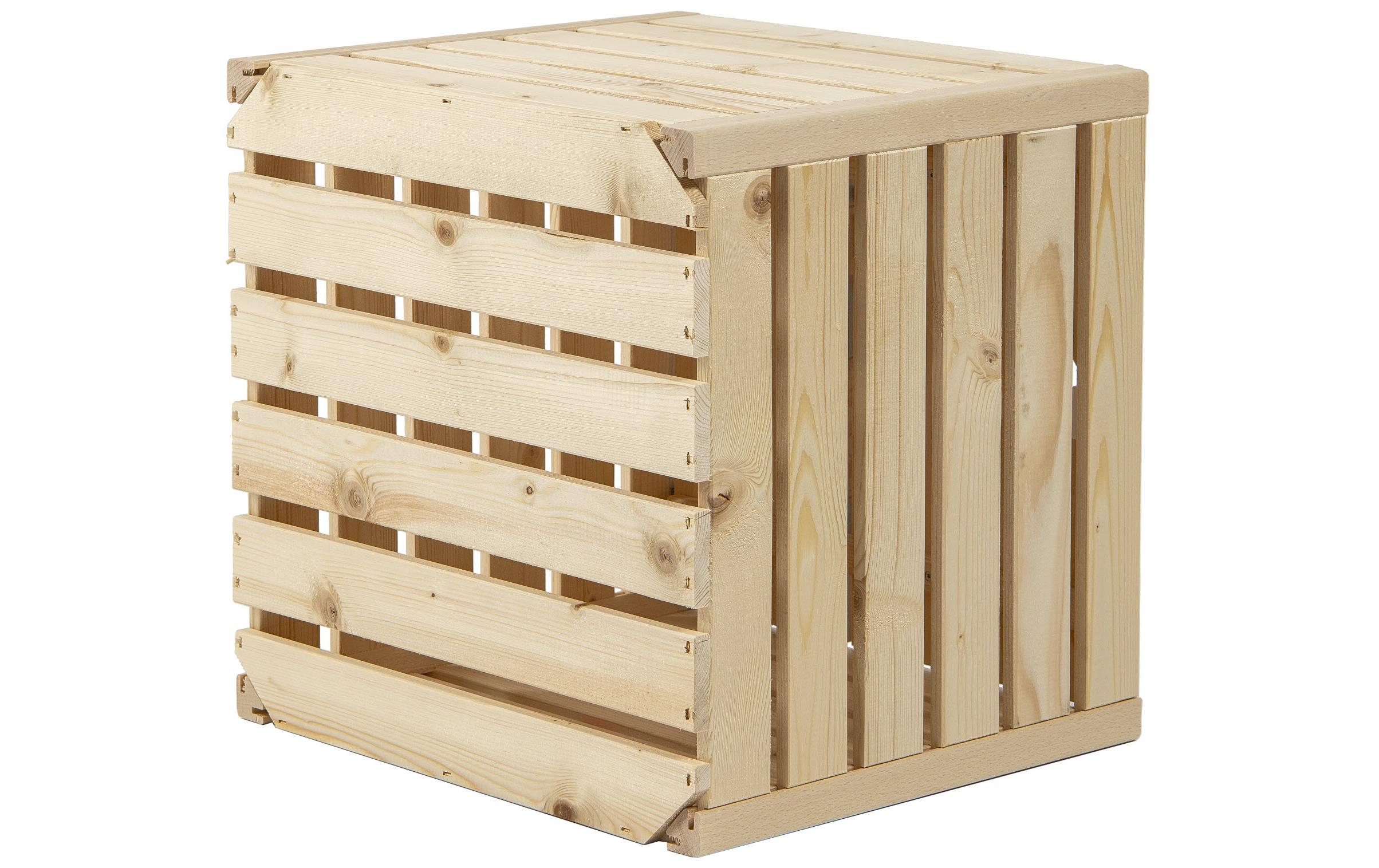 Holz Zollhaus Holzharasse A 35 x 35 cm, mit Tür schweizer Holz