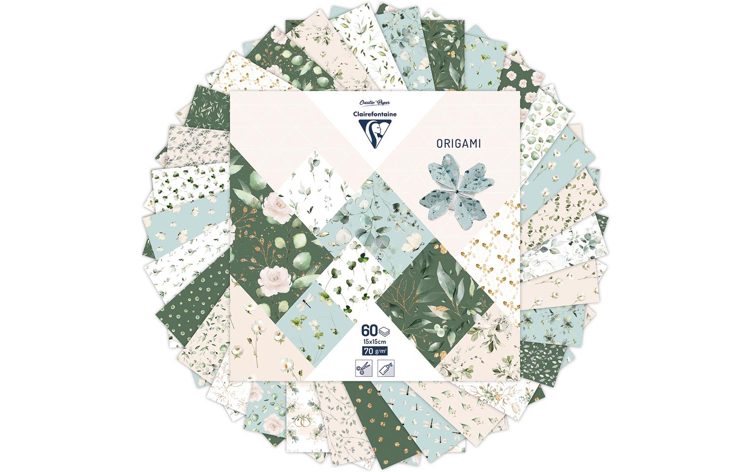 Clairefontaine Bastelpapier Origami Papier Romantik, 60 Blatt Clairefontaine Bastelpapier Origami Papier Romantik, 60 Blatt
