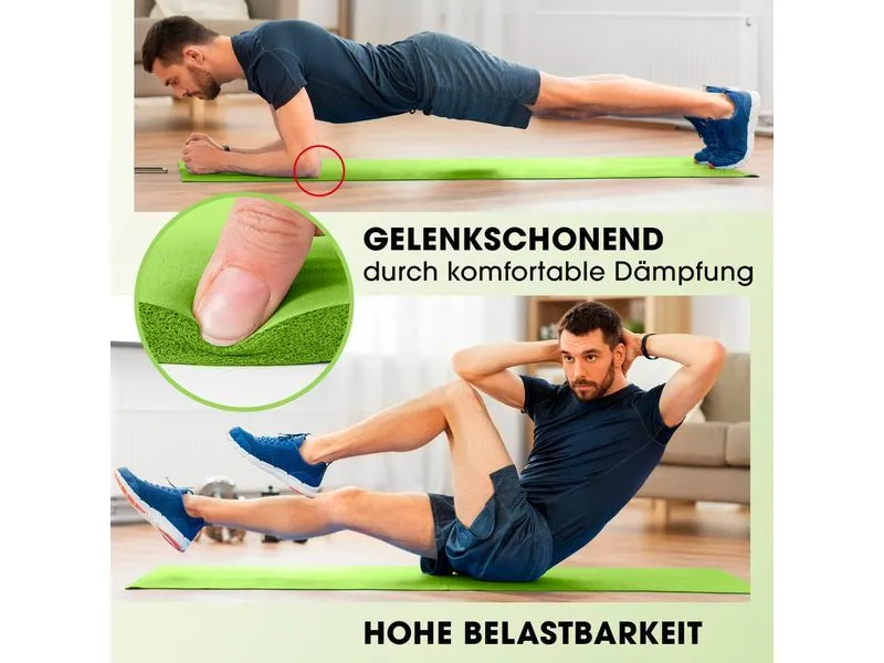 World Fitness Fitnessmatte Ashanti 190 cm x 100 cm, Grün