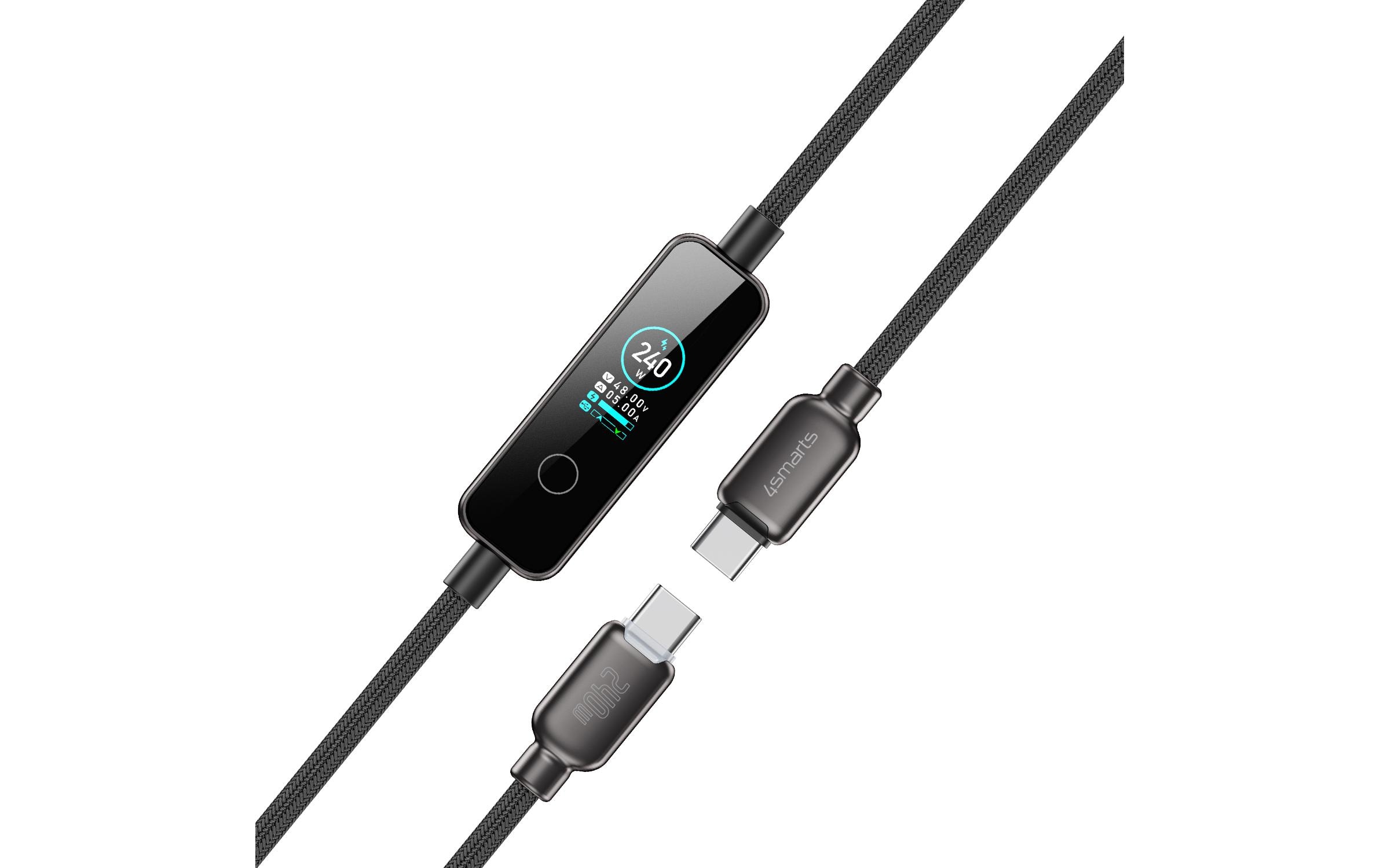 4smarts USB-C Kabel ScreenCord 240W USB-C - USB-C 1.2 m