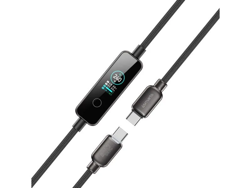 4smarts USB-C Kabel ScreenCord 240W USB-C - USB-C 1.2 m 4smarts USB-C Kabel ScreenCord 240W USB-C - USB-C 1.2 m