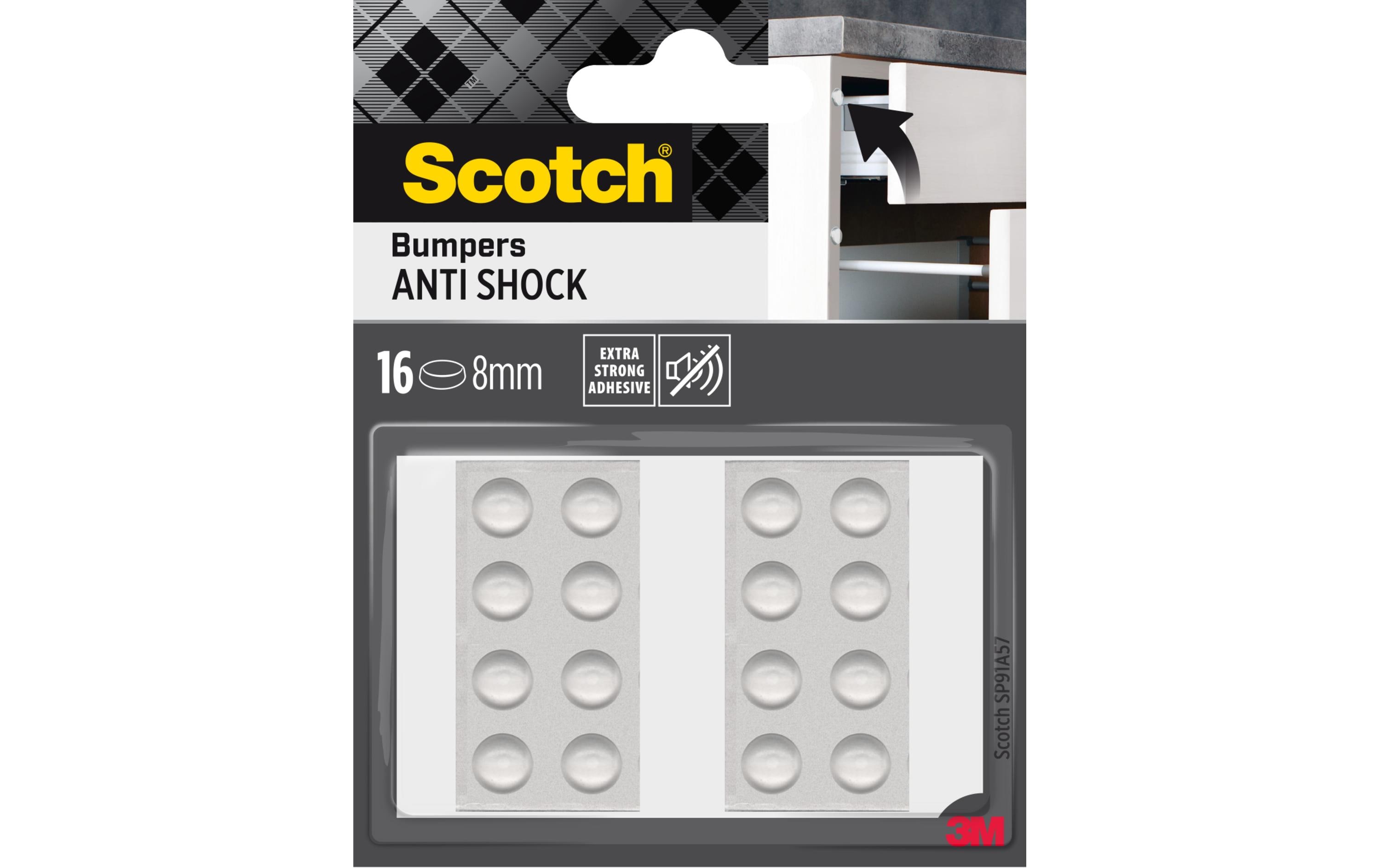 3M Schutzpuffer Anti Shock, Ø 8 mm, Transparent, 16er Pack