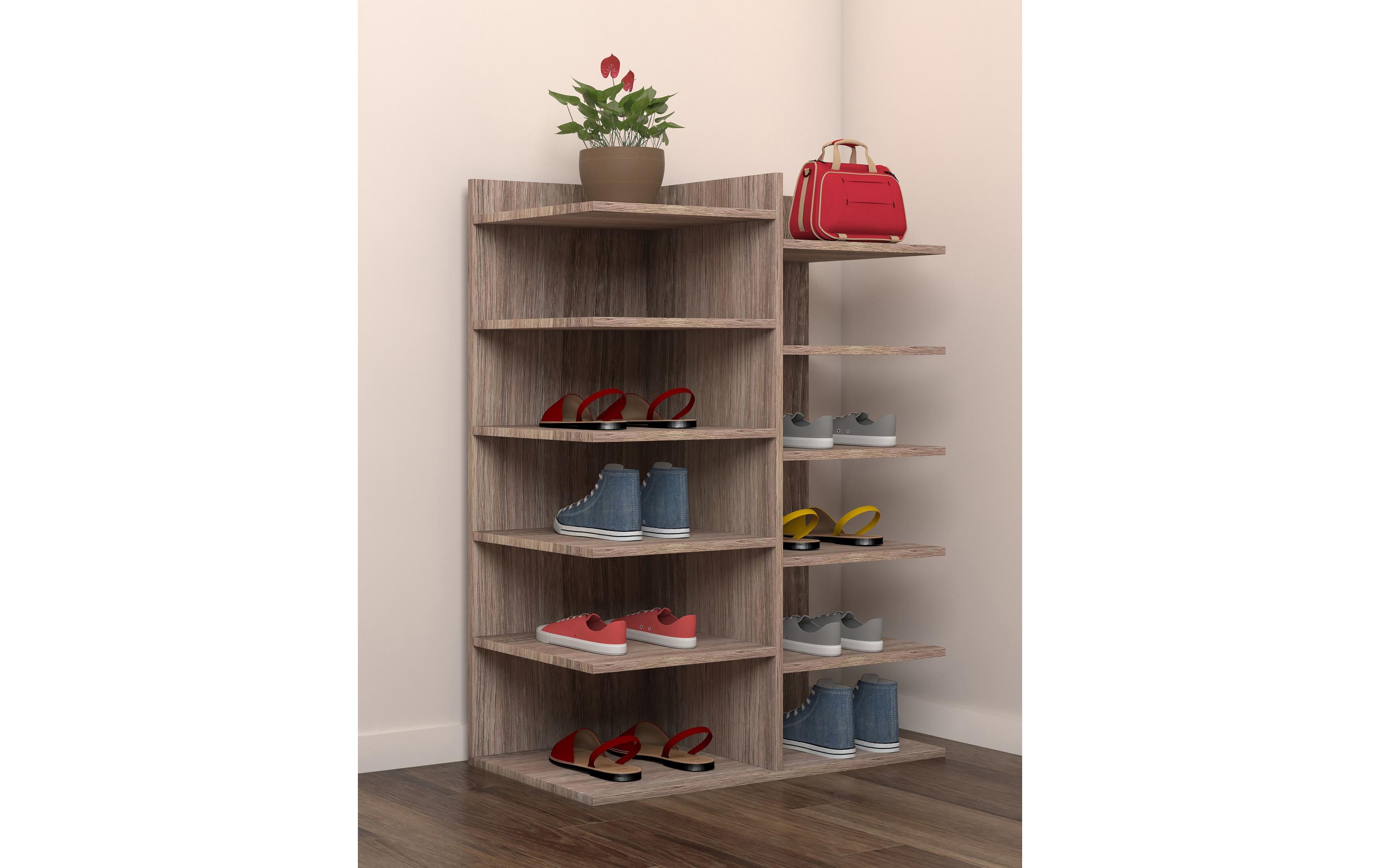 VCM Schuhregal Enosa 60 x 80 cm, Sonoma-Eiche