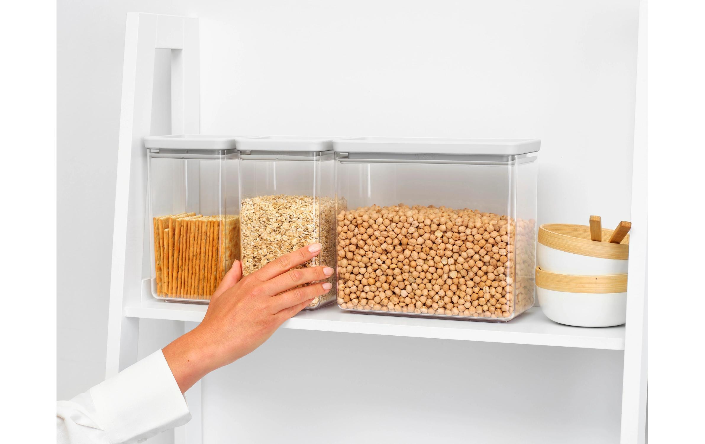 Brabantia Vorratsdose Tasty+ 6.7 l, Hellgrau/Transparent