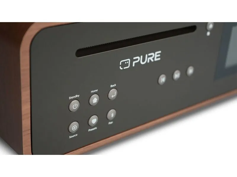 Pure Micro-HiFi Anlage Classic Stereo Schwarz/Walnuss