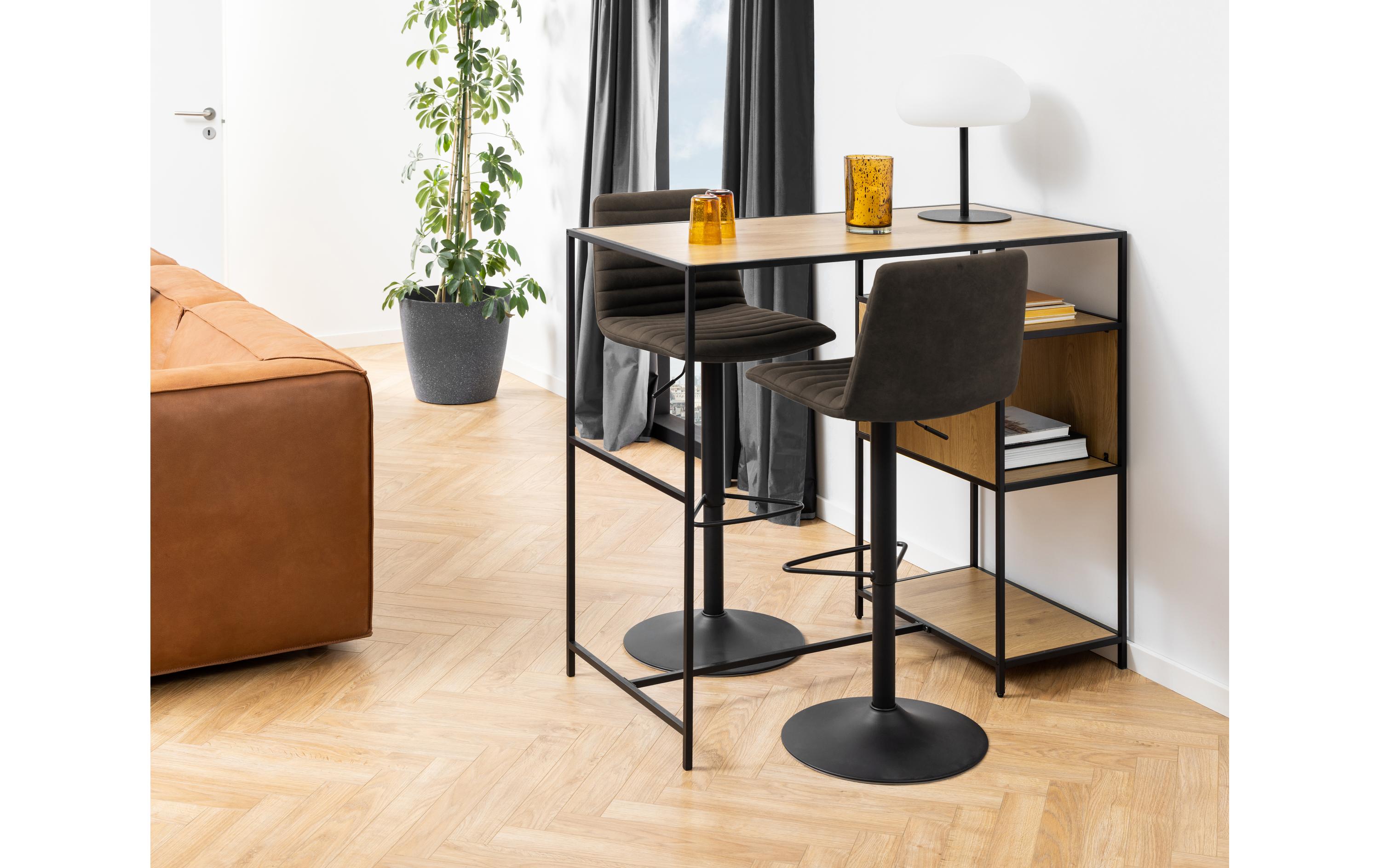 AC Design Barhocker Kimmy, 2 Stück, 50 x 110.5 cm, Anthrazit