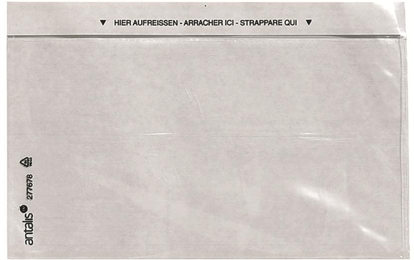 Antalis Dokumententasche C6/5 ohne Druck, 1000 Stück, Transparent Antalis Dokumententasche C6/5 ohne Druck, 1000 Stück, Transparent